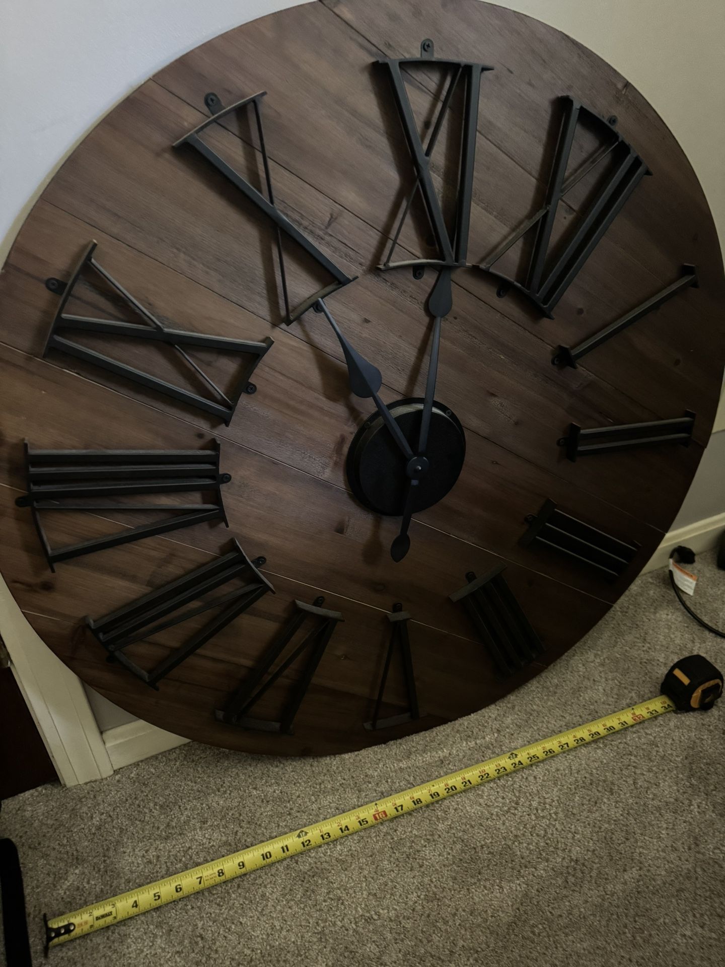 Wooden Wall Clock. Retailed At $200.
