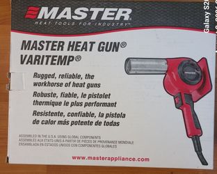 BRAND NEW Master Appliance Varitemp® Industrial Heat Gun, a professional-grade tool used to emit a controlled stream of high-temperature, flameless ho