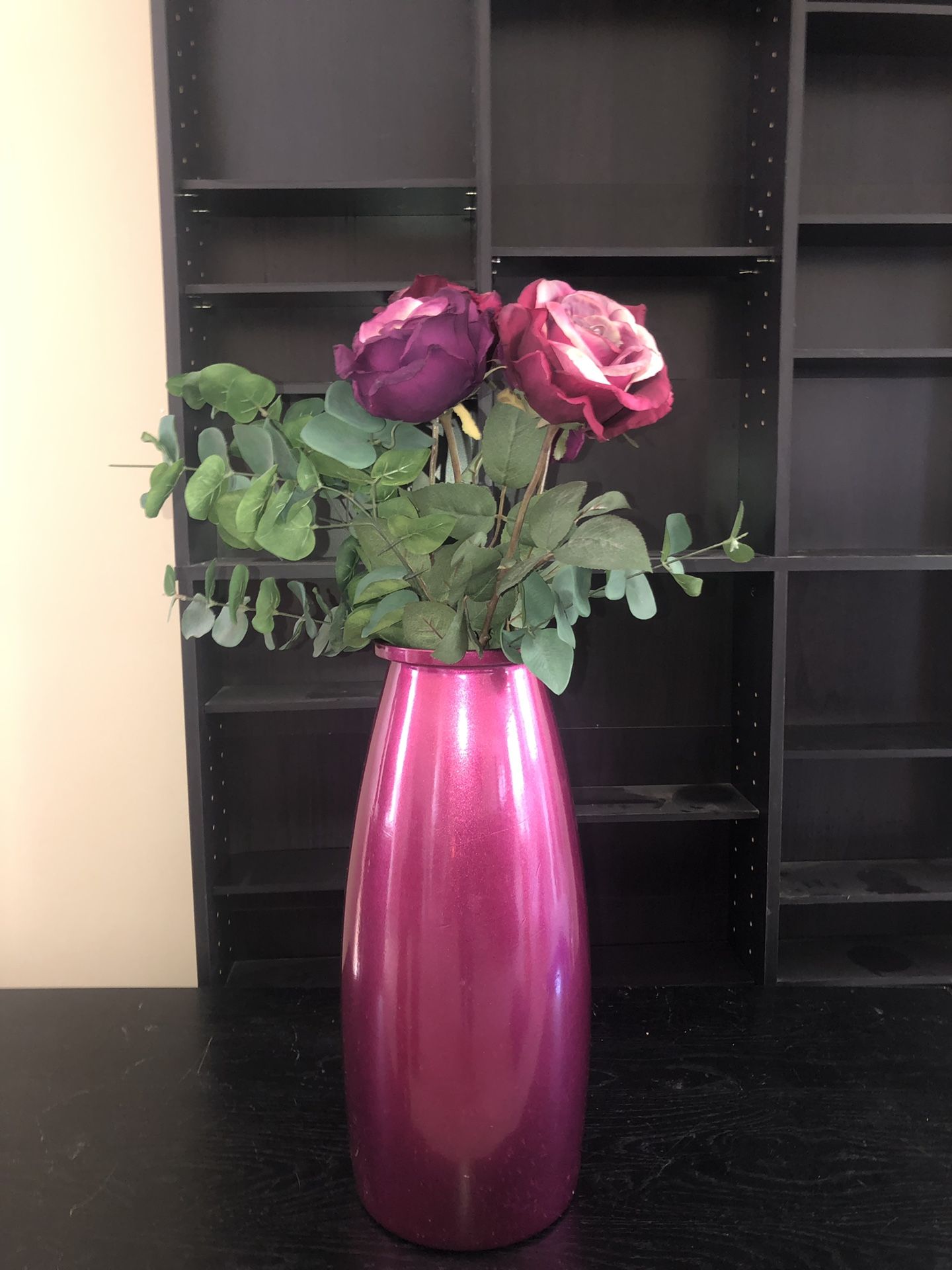 Beautiful Purple Vase with Flowers