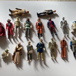 Vintage lot of 1980s Star Wars toys action figures toy banks Yoda Rancor Monster Soakies bath figurines 