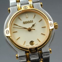 [Near MINT] Vintage GUCCI 9000L 25mm White Dial Women's Quartz Watch
