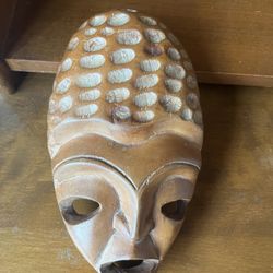 🎭 Unique Tribal Decor! Hand-Carved Wooden African Mask