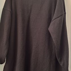 Turtle Neck Sweater Dress With Split On Side