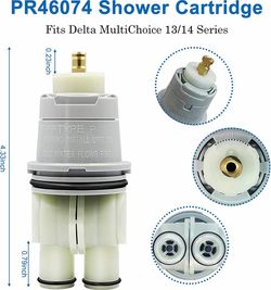 RP46074 Shower Valve Cartridge Assembly Compatible for Delta Shower and Tub 13/14 Series Faucet , Single - handle Delta Universal Valve Cartridge