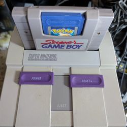 Super Nintendo 1 Chip model with Super Game Boy and Pokemon Blue