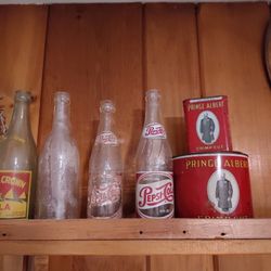 Soda Bottles Tobacco Tins 