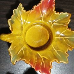Ceramic Maple Leaf -  Tea Light Candle Holders