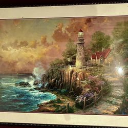 Thomas Kinkade The Light Of Peace Framed Signed 24x36 372/840 GP