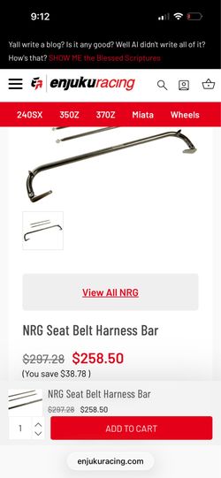 Nrg harness bar