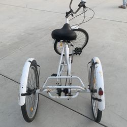 White three wheeler bike