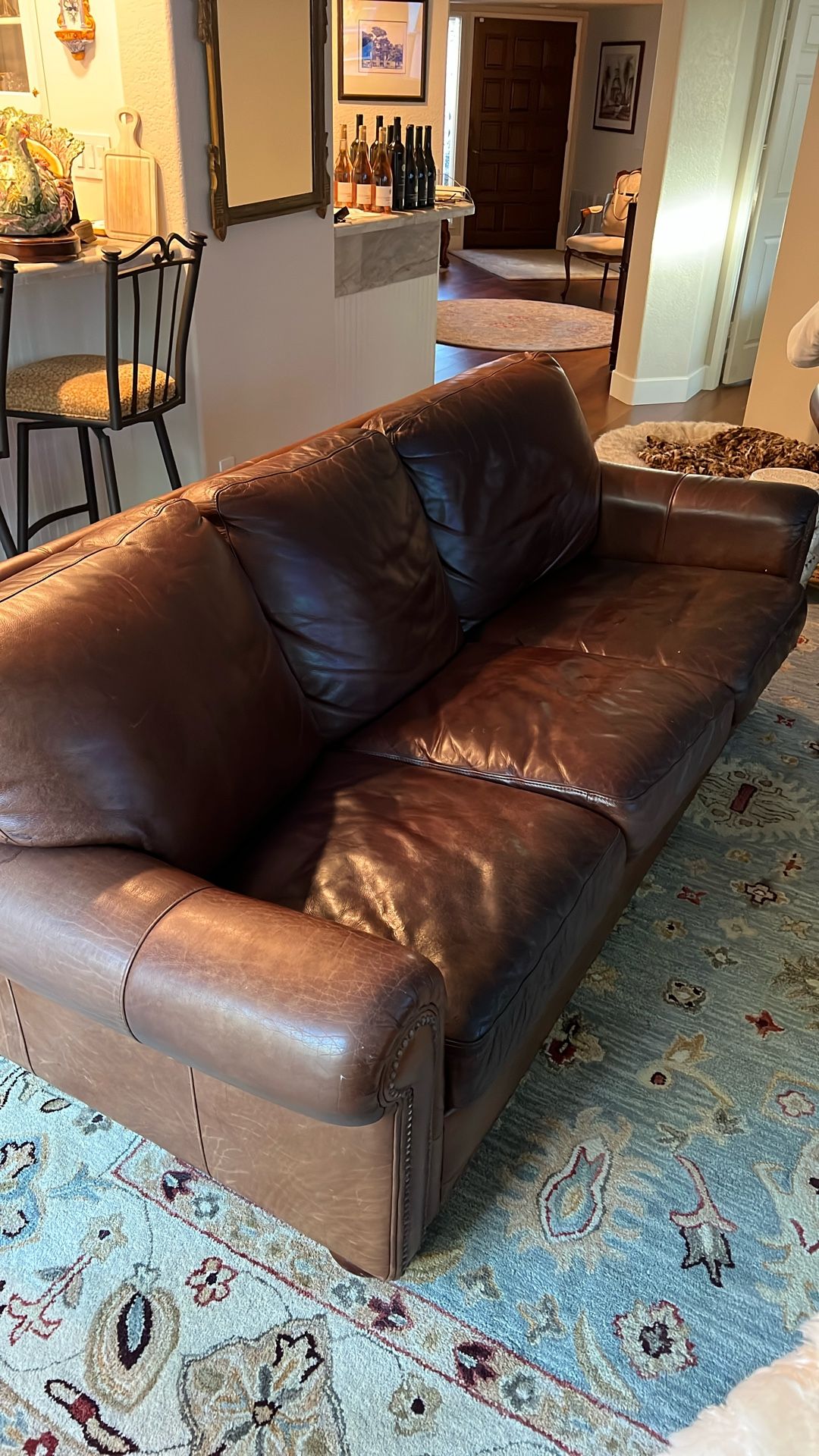Italian Leather Couch 