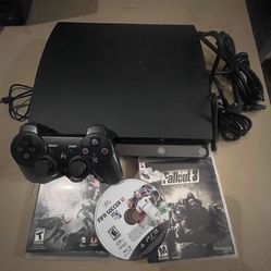 PS3 Slim 160 Gig W Control And Games 