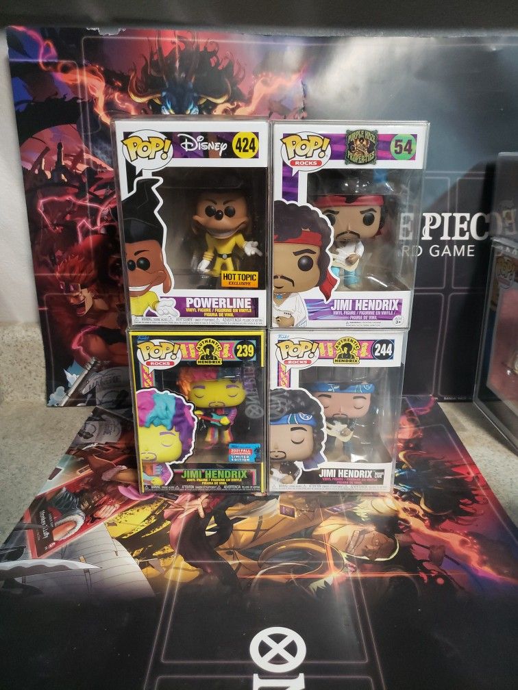 Jimi Hendrix Funko And DISNEY POWERLINE a Goofy Movie Funko MUSOC TCG POKEMON