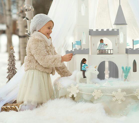 NEW Pottery Barn Discontinued Wooden Ice Castle Dollhouse