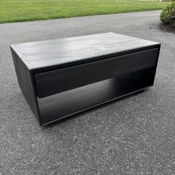West Elm Anton Black 42” Storage Coffee Table
