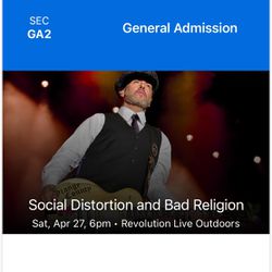 Bad Religion And Social Distortion Tickets 