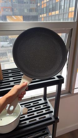 Nonstick Frying Pan with Cream Handle