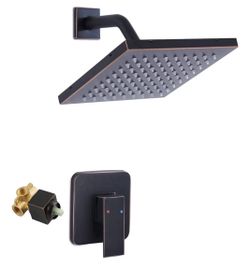 (Brand New in Box)  Oil Rubbed Bronze Shower Faucet GGStudy Single Function Shower Trim Kit with Rough-in Valve Shower Set Bath Rainfall Shower Faucet