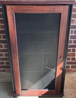 Wood cabinet with shelves
