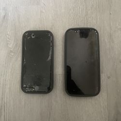 Two Broken Screen Iphones