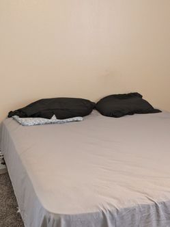 King size bed and mattress.