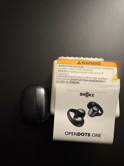 Shokz - OpenDots one Open-Ear Clip-On True Wireless Bluetooth Earbuds - Black
