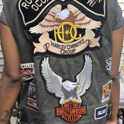Harley Davidson Distressed Leather Vest