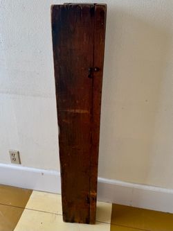 Antique 19thC Surveyor Staff Wood Case – Primitive Farmhouse Decor Collectable