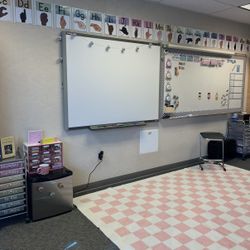 8x10 Pink Checkered Rug 