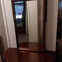 20th Century Bombay Mahogany Table W Mirror