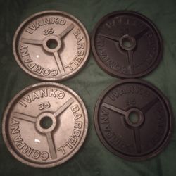 4 x 35 pounds Ivanko Olympic weights