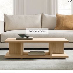 West Elm Solid Oak Coffee Table 