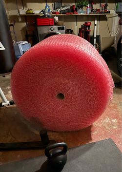 Large Roll of Pink Bubble Wrap