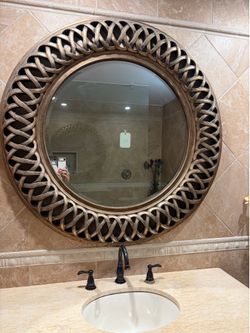 Ornate Round Mirror