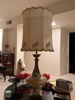 Vintage Brass and Ceramic Table Lamp