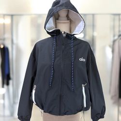 Black Alo Windbreaker New