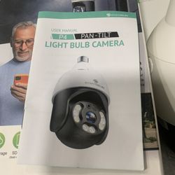 1. OPEN BOX. SYMYNELEC P4 WIRELESS WIFI SECURITY SMART  BULB CAMERA  OPEN BOX  