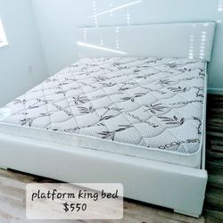 $499  King Bed Frame With Mattress And Boxspring Brand New Free Delivery 