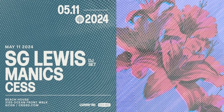 FNGRS CRSSD presents SG LEWIS at Beach House 2 Tickets