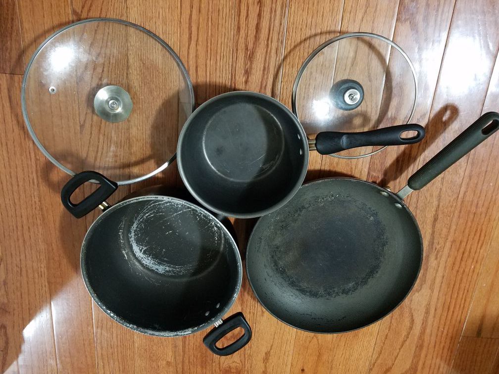 3 piece Saucepan + Skillet + Pot With Lids