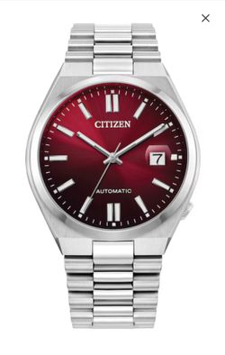 Men's Citizen Tsuyosa Automatic Watch with Burgundy Sunray Dial