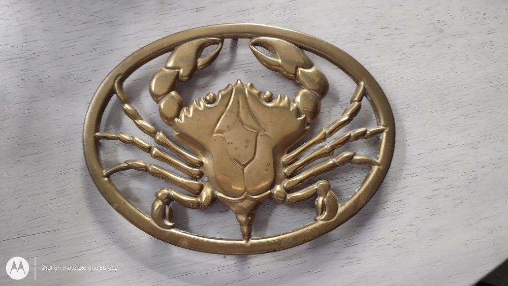 Gorham Brass Crab Trivet