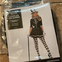 Brand New Women's Medium dark mad hatter costume