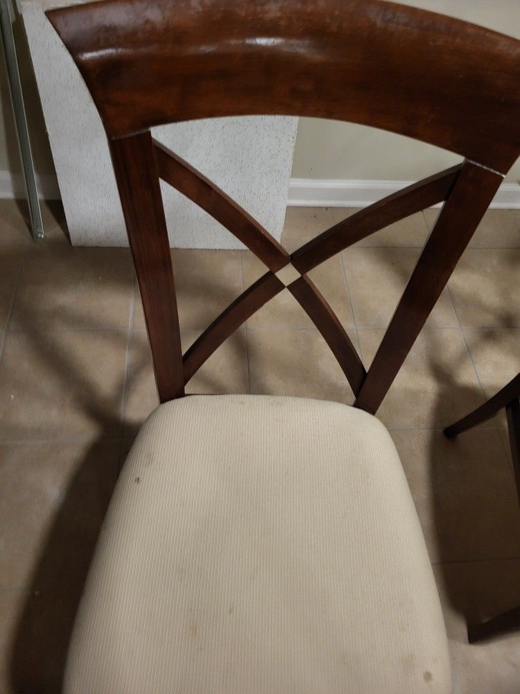 Antique Solid Wood Set Of 6 Chairs, FREE to pick up