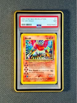 2001 POKEMON NEO REVELATION #7 HO-OH-HOLO PSA 7