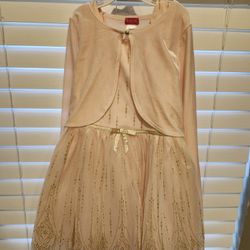 Gold/Pink Girls Party Dress 10/12