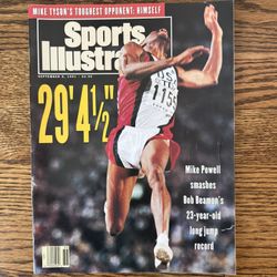 1991 Sports Illustrated: Mike Powell - Long Jump Record 29' 4.5" Mike Tyson
