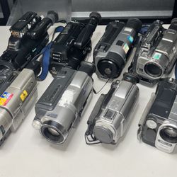 Sony Hi8 Handycam Camcorder Lot Of 8 - Untested 