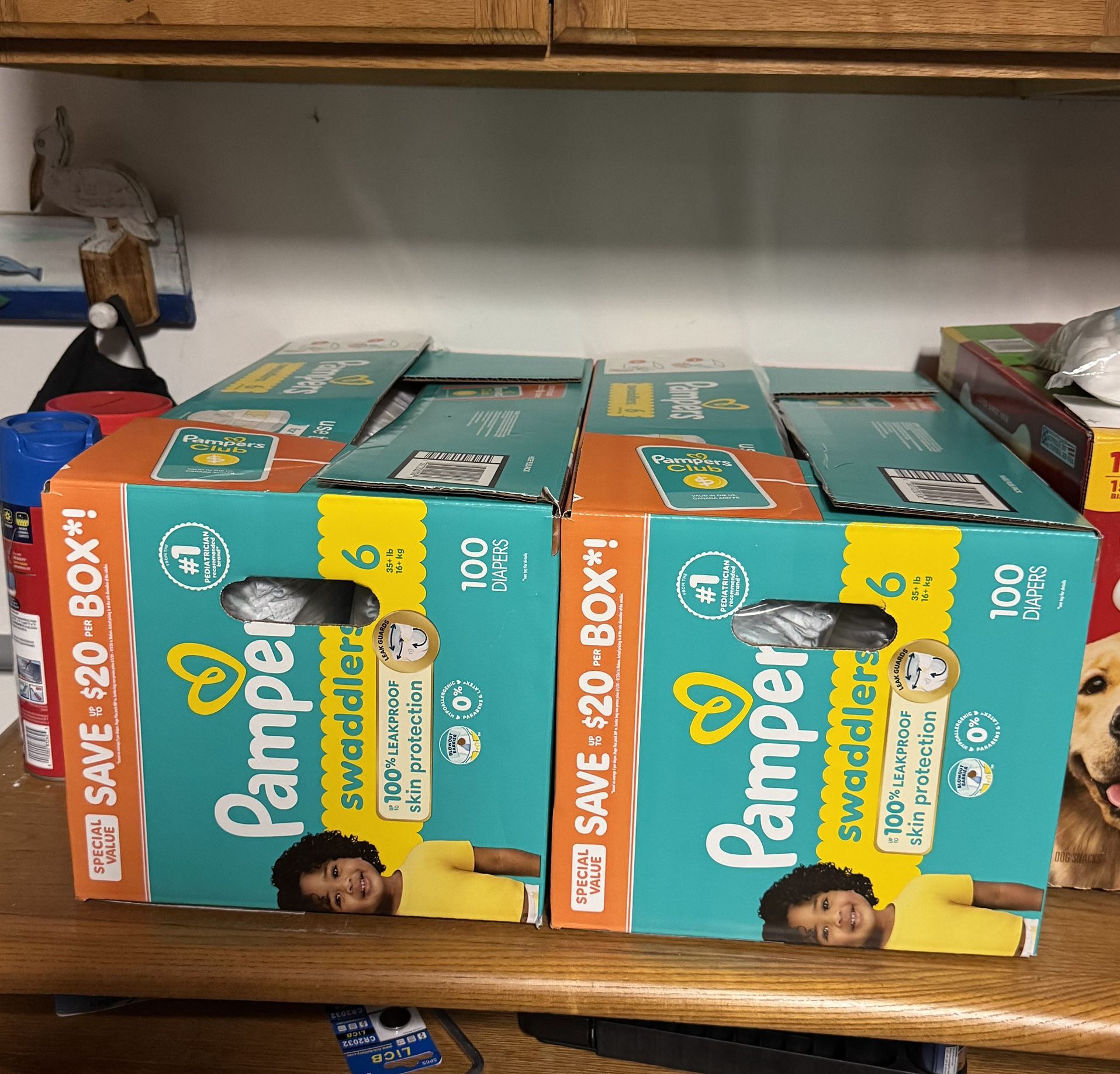 Pampers Swaddlers Size 6 TWO CASES