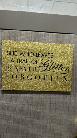 Two Glitter Quote Canvas Wall Art